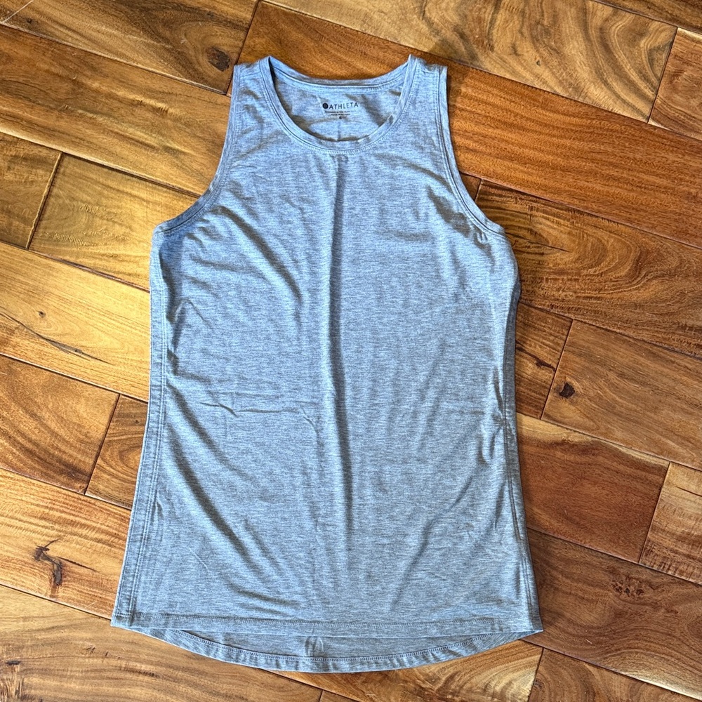 Athleta Light Gray Tank Top, Small, EUC